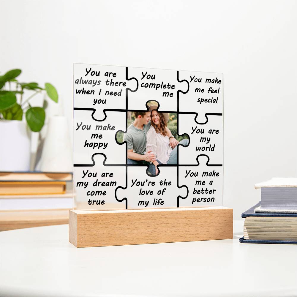 Personalized Love Puzzle Photo Frame Gift