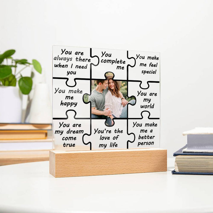 Personalized Love Puzzle Photo Frame Gift