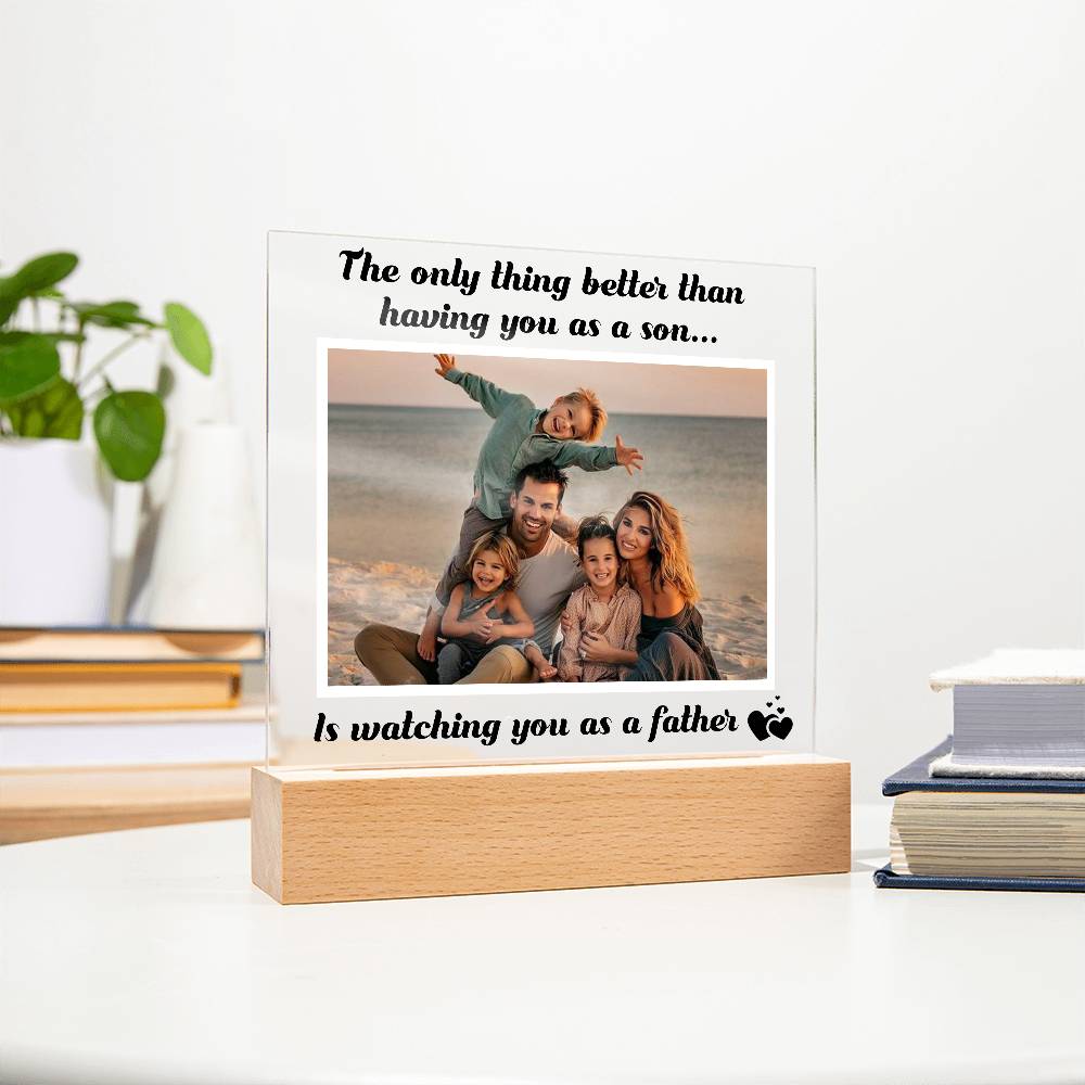 Personalized Acrylic Plaque from Mom to Son