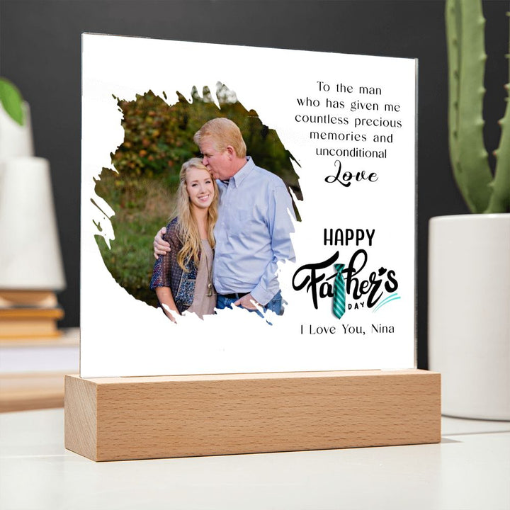 Personalized Father’s Day Acrylic Plaque from Daughter
