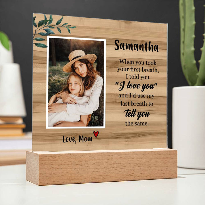 Personalized Wooden Photo Plaque for Daughter