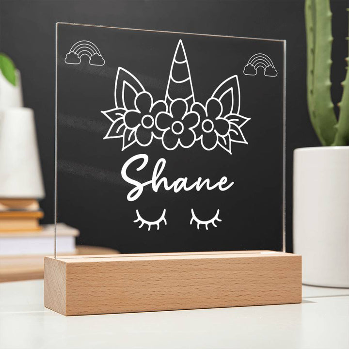 Personalized Unicorn Name LED Acrylic Sign
