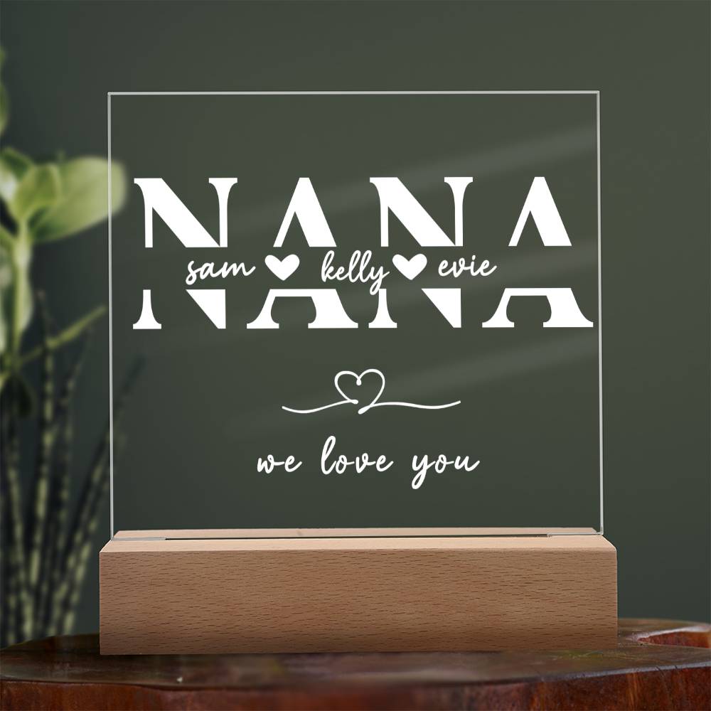 acrylic plaque gift for grandmother