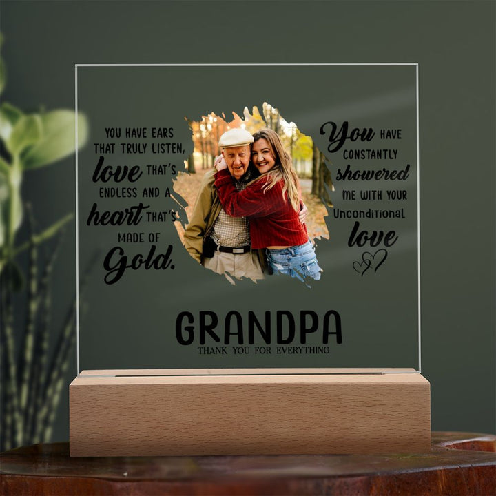Personalized Grandpa Gift Plaque with Photo