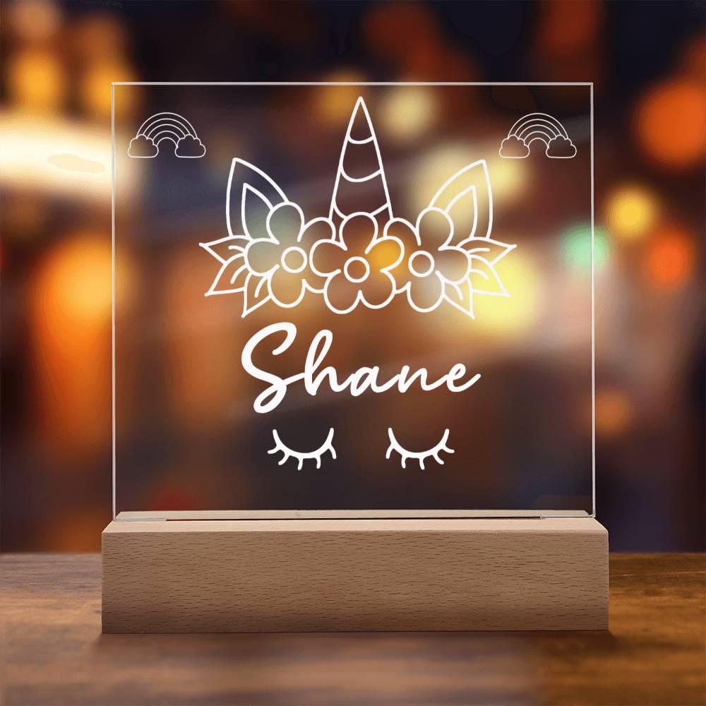 Personalized Unicorn Name LED Acrylic Sign
