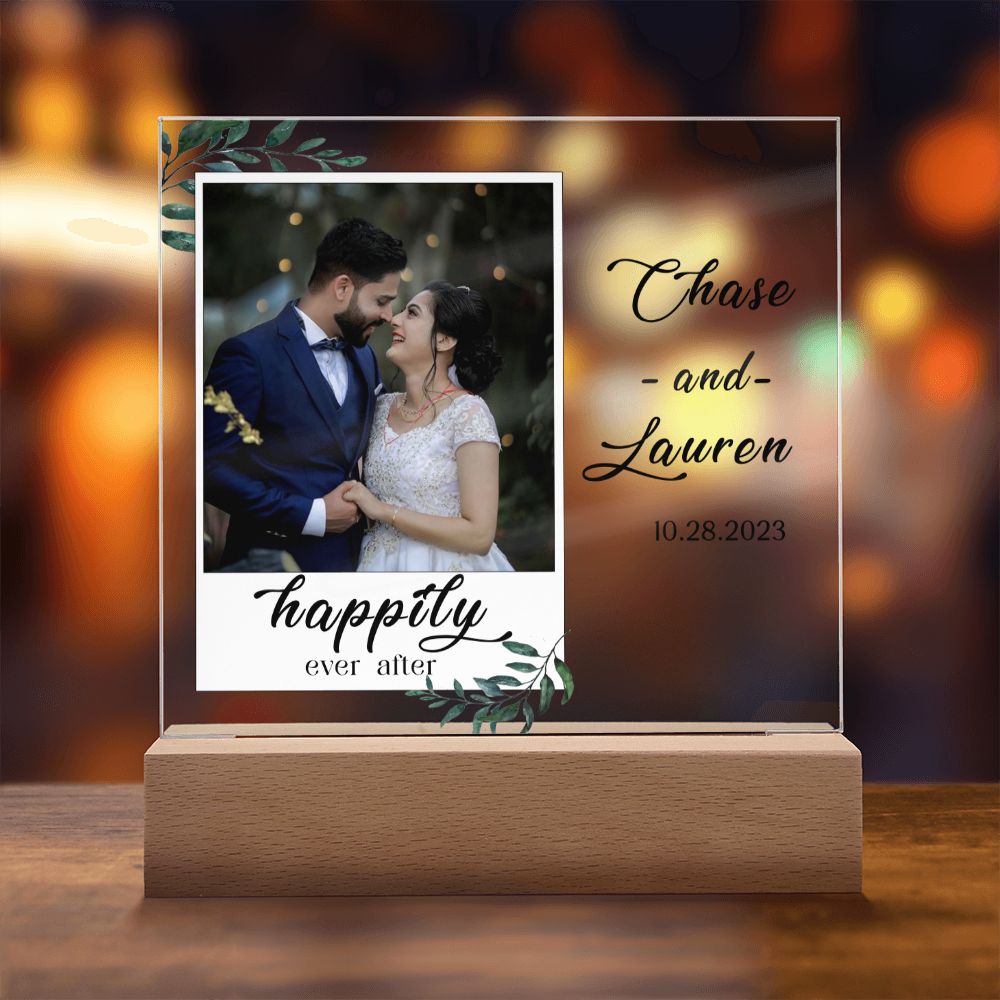 Create Lasting Memories - Personalized Wedding Acrylic Plaque