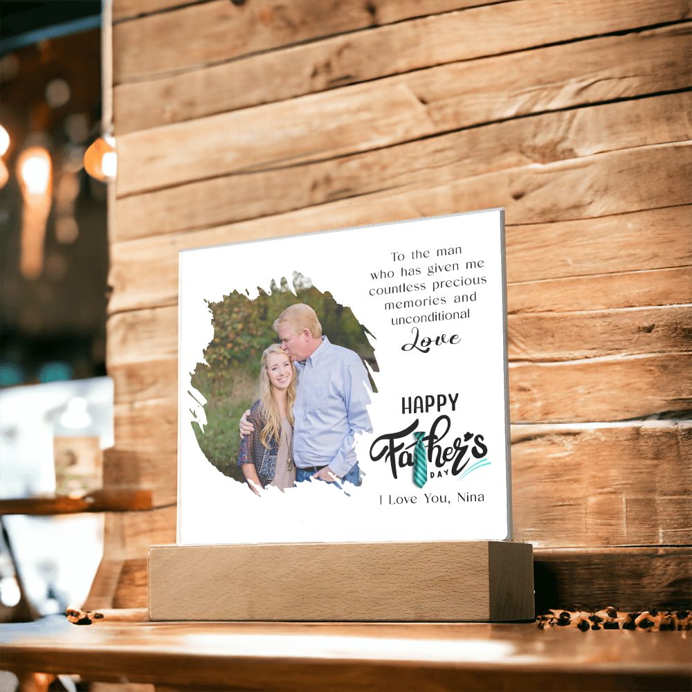 Personalized Father’s Day Acrylic Plaque from Daughter
