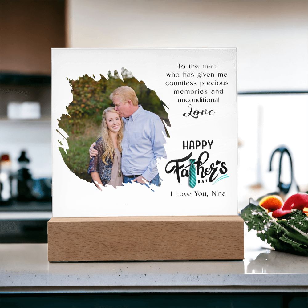 Personalized Father’s Day Acrylic Plaque from Daughter