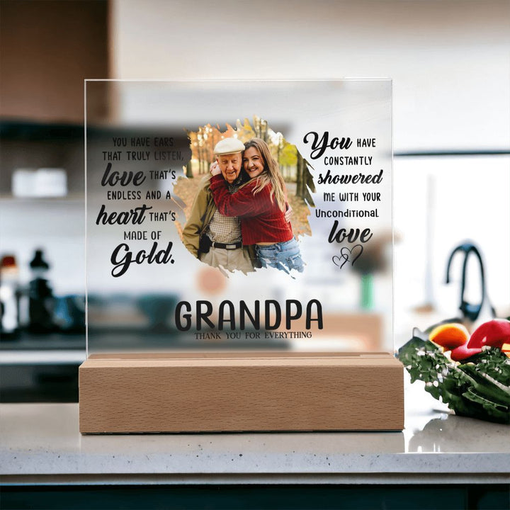 Personalized Grandpa Gift Plaque with Photo