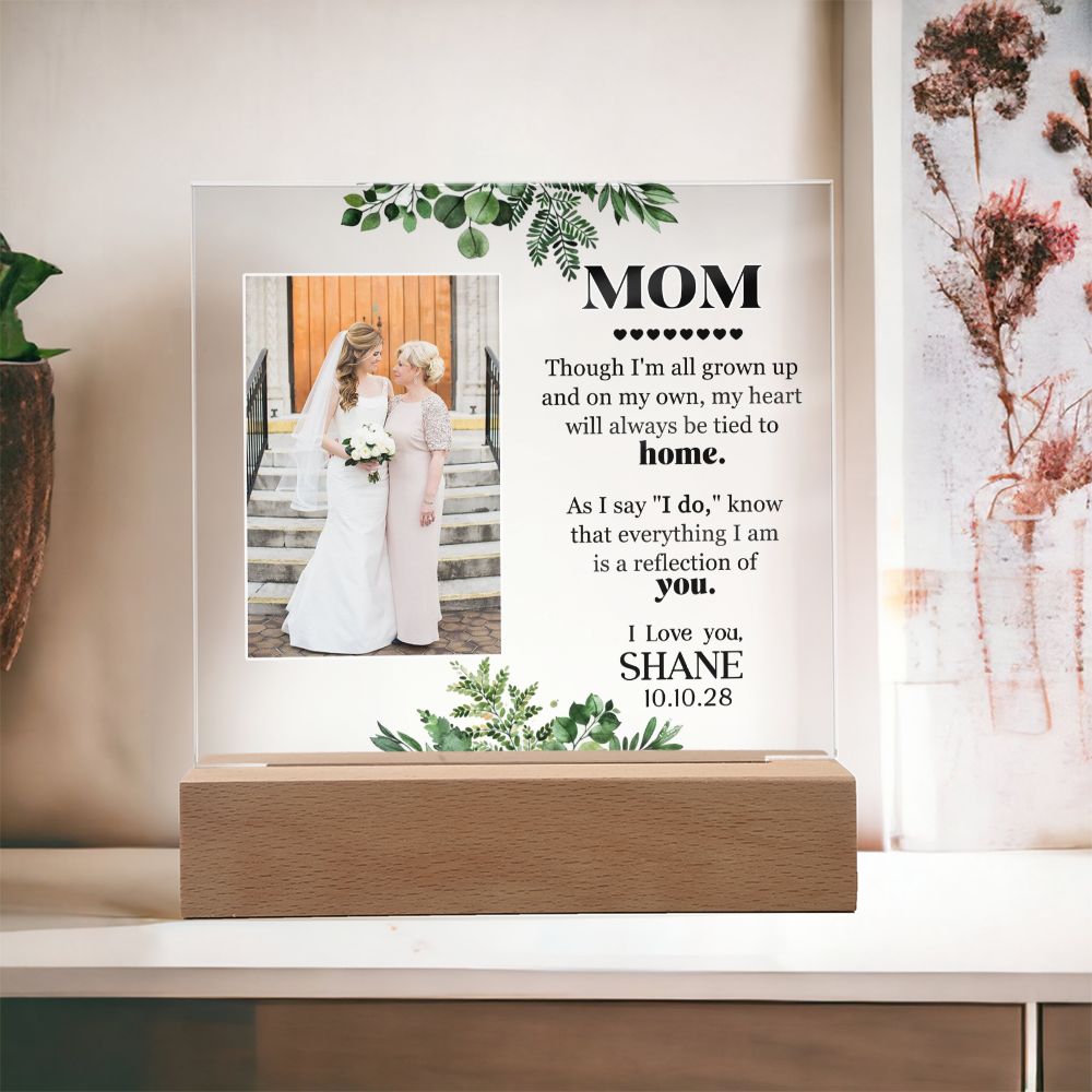 Bride to Mother Wedding Acrylic Keepsake