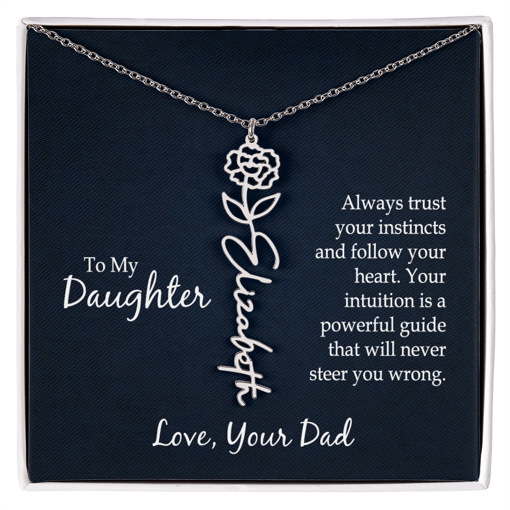 name necklace for daughter from dad