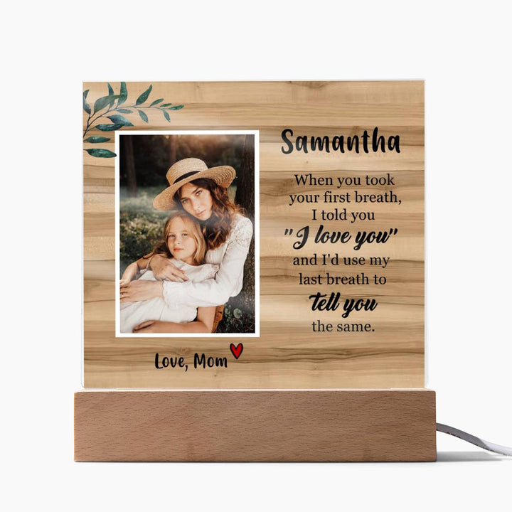 Personalized Wooden Photo Plaque for Daughter