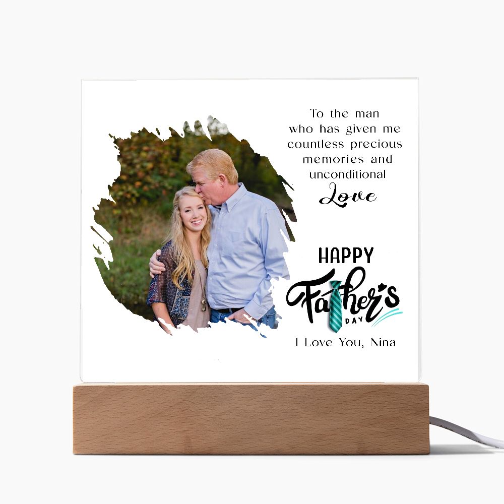 Personalized Father’s Day Acrylic Plaque from Daughter