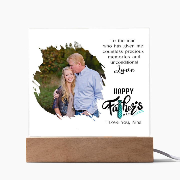 Personalized Father’s Day Acrylic Plaque from Daughter