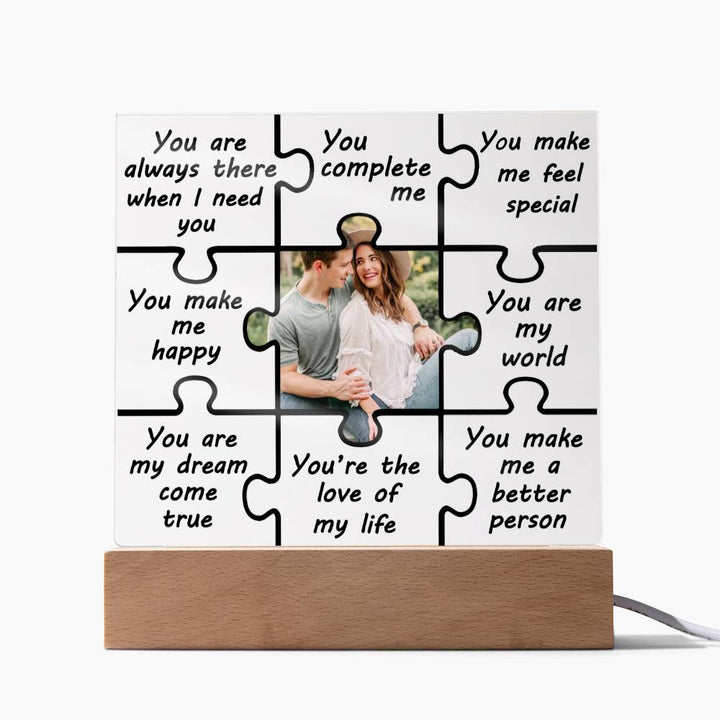 Personalized Love Puzzle Photo Frame Gift