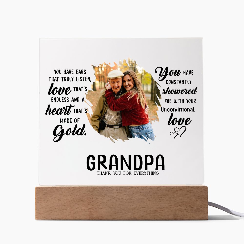 Personalized Grandpa Gift Plaque with Photo