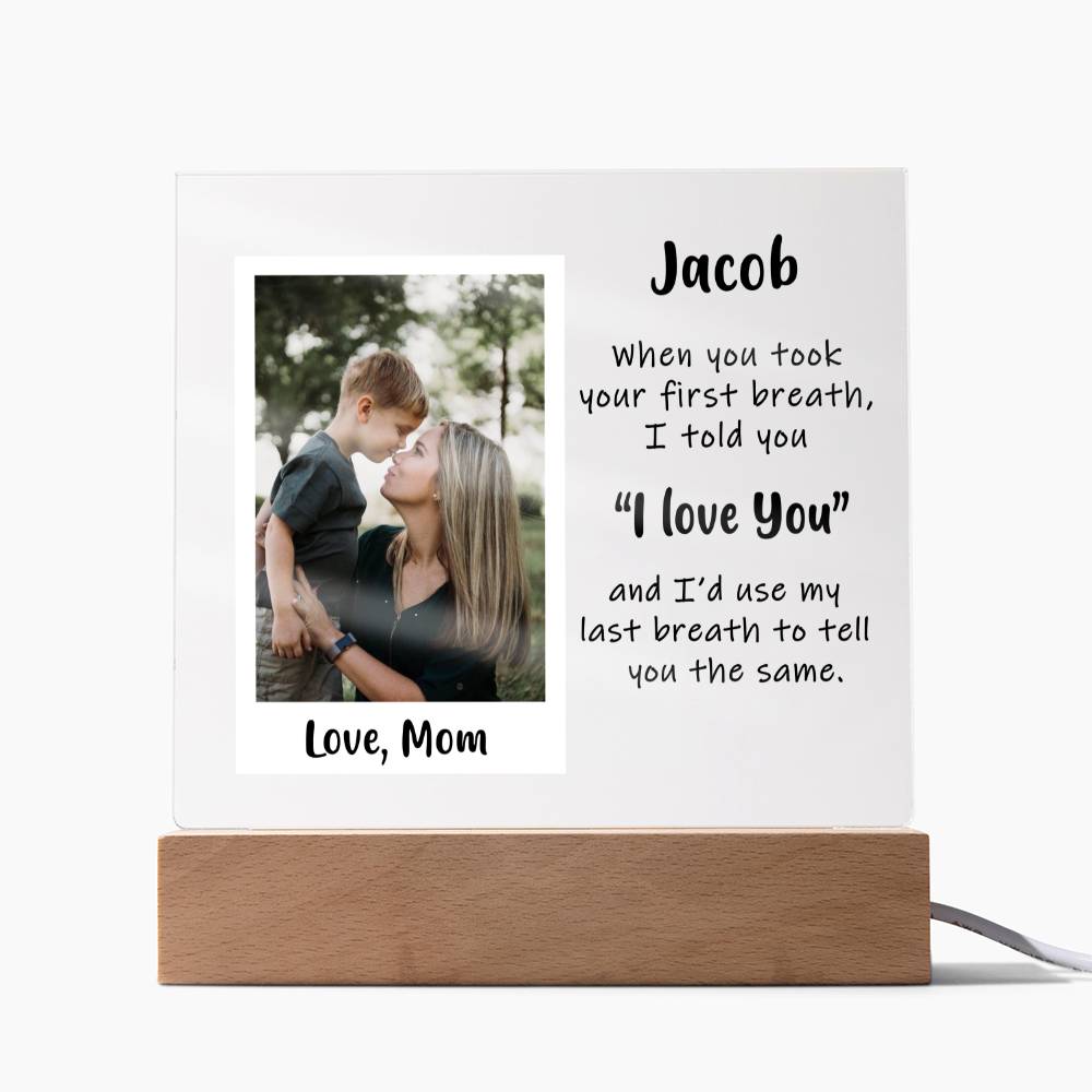Custom Photo Acrylic Plaque From Mom