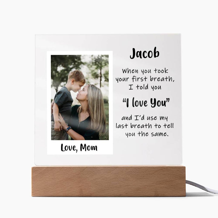 Custom Photo Acrylic Plaque From Mom
