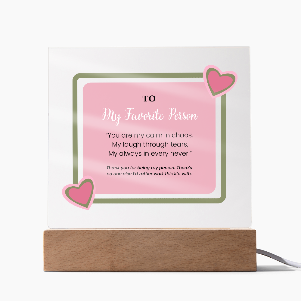 acrylic plaque gift for friend or girlfriend
