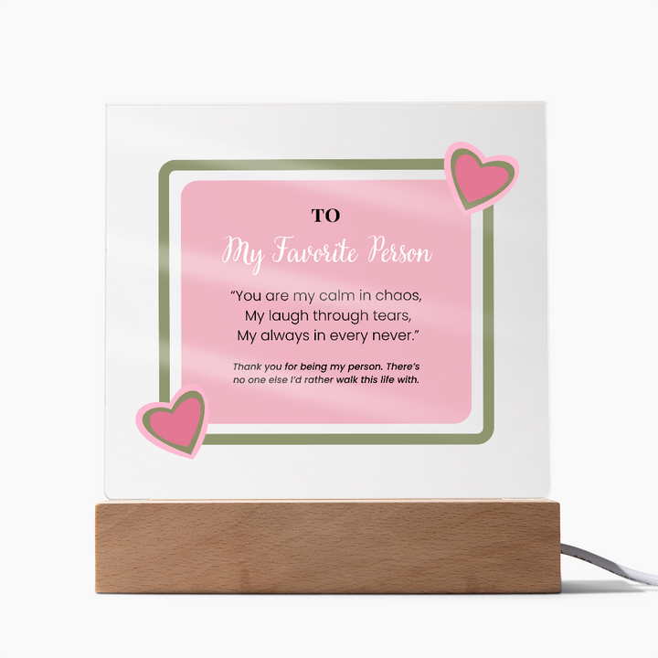 acrylic plaque gift for friend or girlfriend