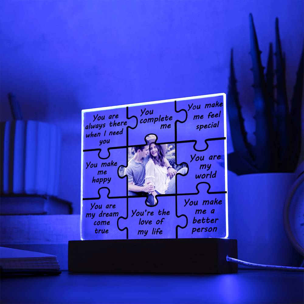 Personalized Love Puzzle Photo Frame Gift
