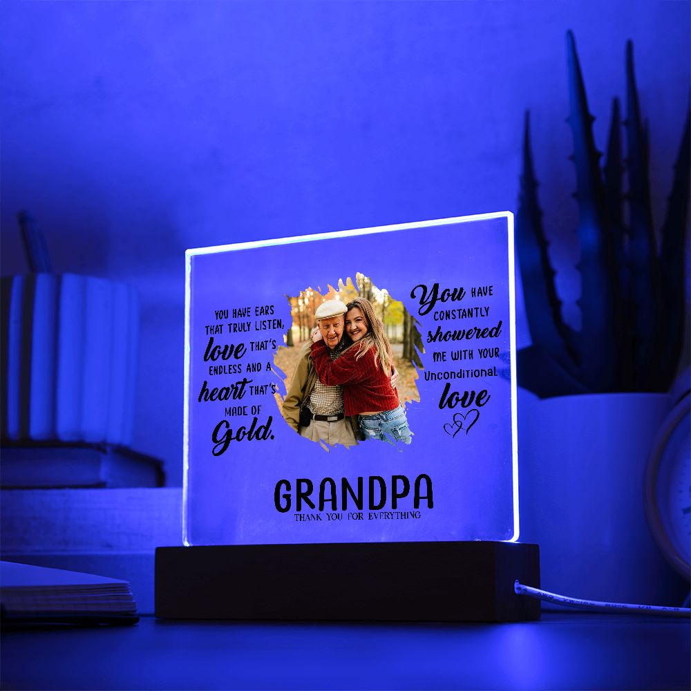 Personalized Grandpa Gift Plaque with Photo