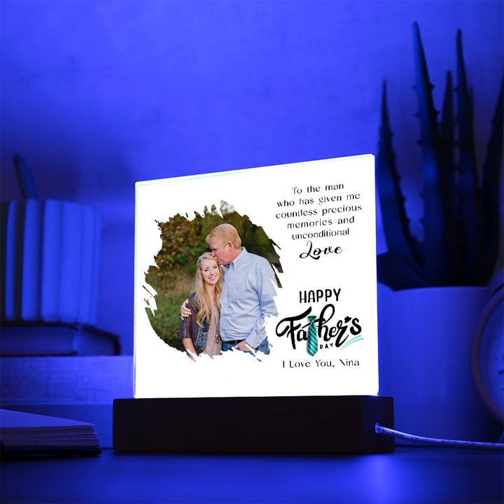 Personalized Father’s Day Acrylic Plaque from Daughter