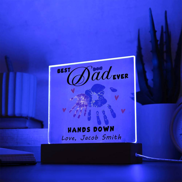 Best Dad Ever Hands Down Acrylic Gift