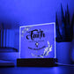 LED acrylic faith plaque