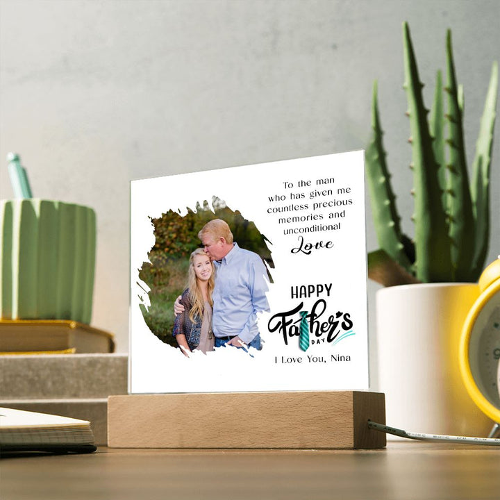 Personalized Father’s Day Acrylic Plaque from Daughter
