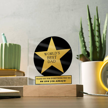 Worlds Best Dad Plaque - Gift For Dad