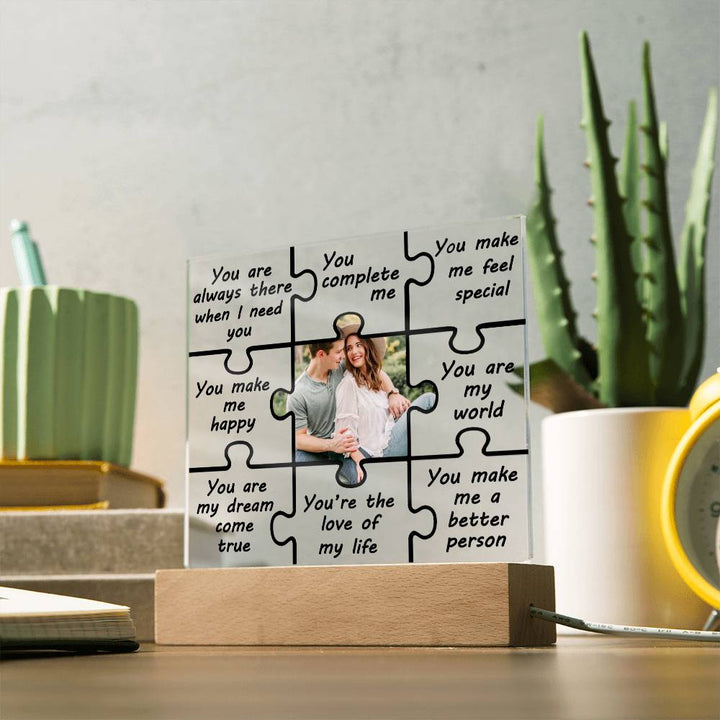 Personalized Love Puzzle Photo Frame Gift