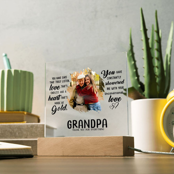 Personalized Grandpa Gift Plaque with Photo