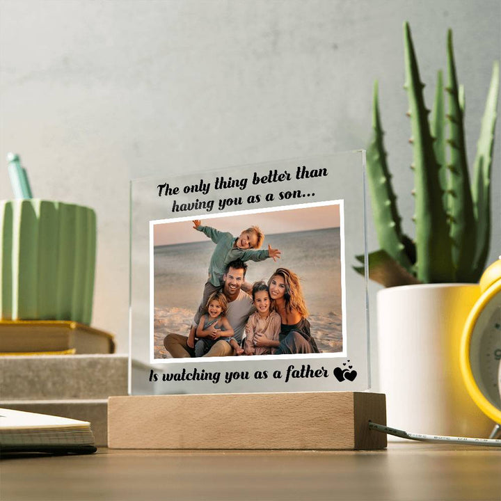 Personalized Acrylic Plaque from Mom to Son