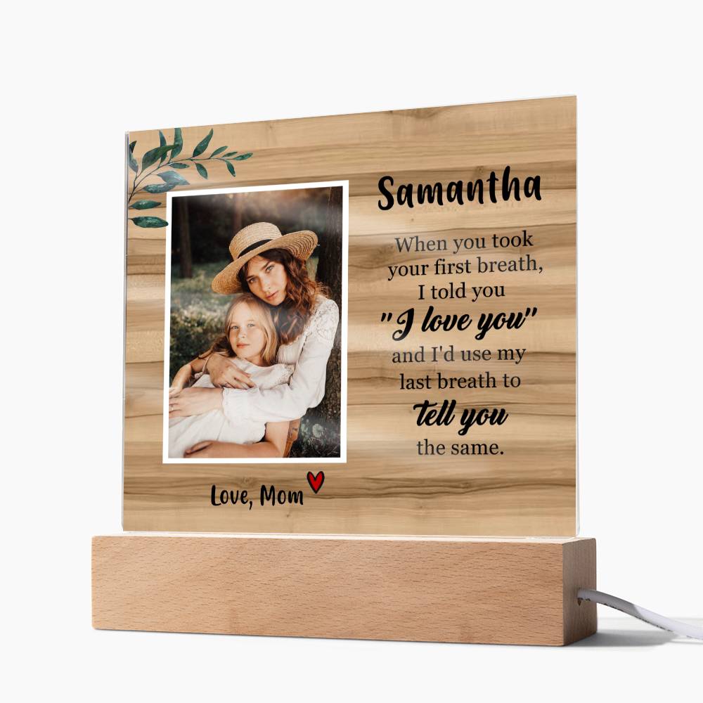 Personalized Wooden Photo Plaque for Daughter