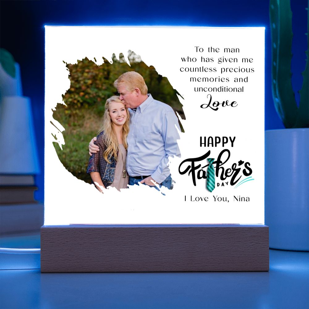 Personalized Father’s Day Acrylic Plaque from Daughter