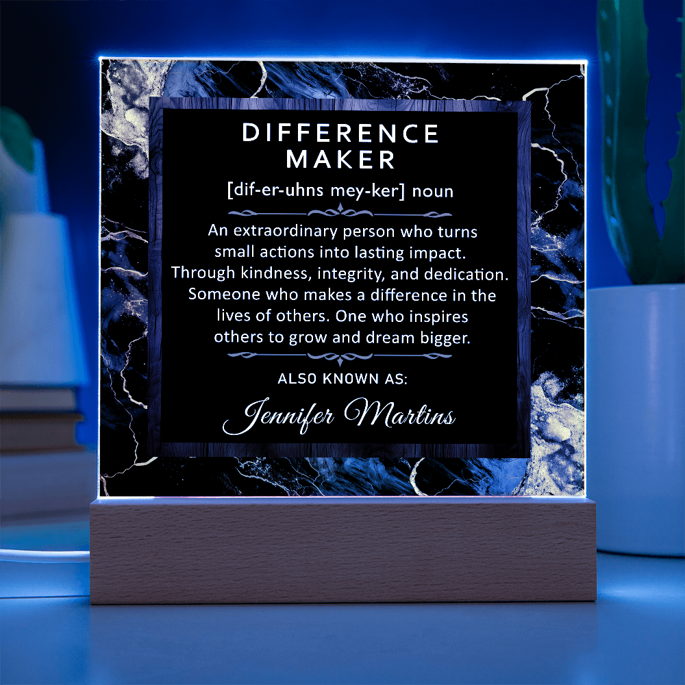 Personalized Difference Maker Thank you Gift