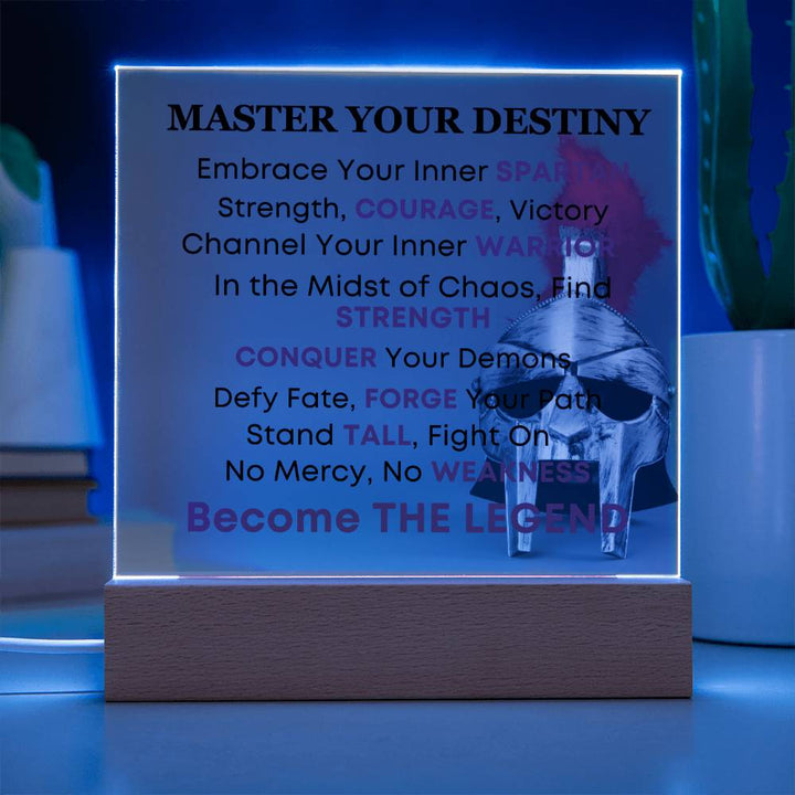 Spartan Warrior Helmet Inspirational Acrylic Plaque
