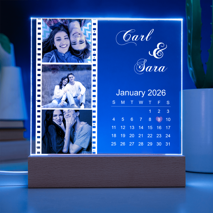 Personalized Couples Photo with Calendar