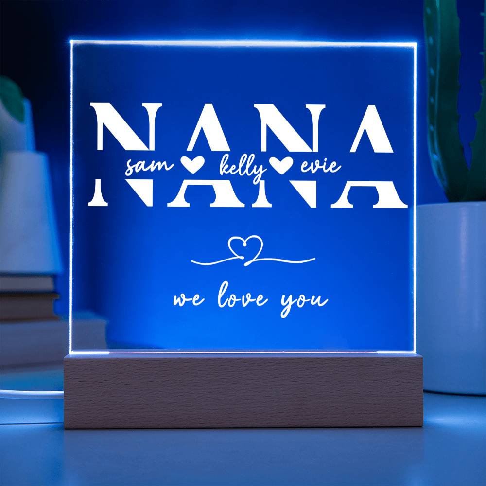 Personalized Night Light for Grandma Gift Idea