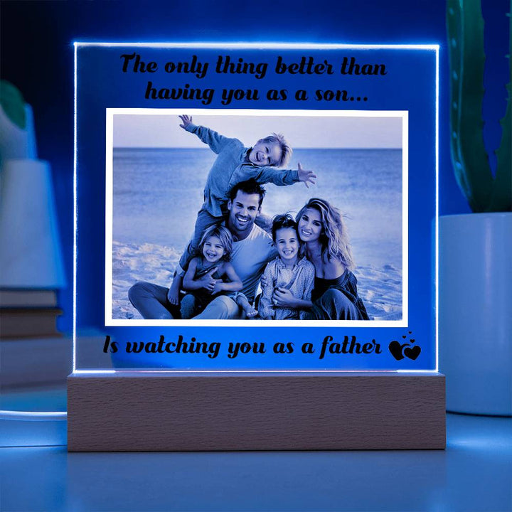 Personalized Acrylic Plaque from Mom to Son