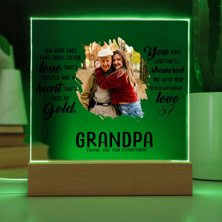 Personalized Grandpa Gift Plaque with Photo