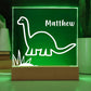 Kids Personalized Acrylic Night Light Dinosaur