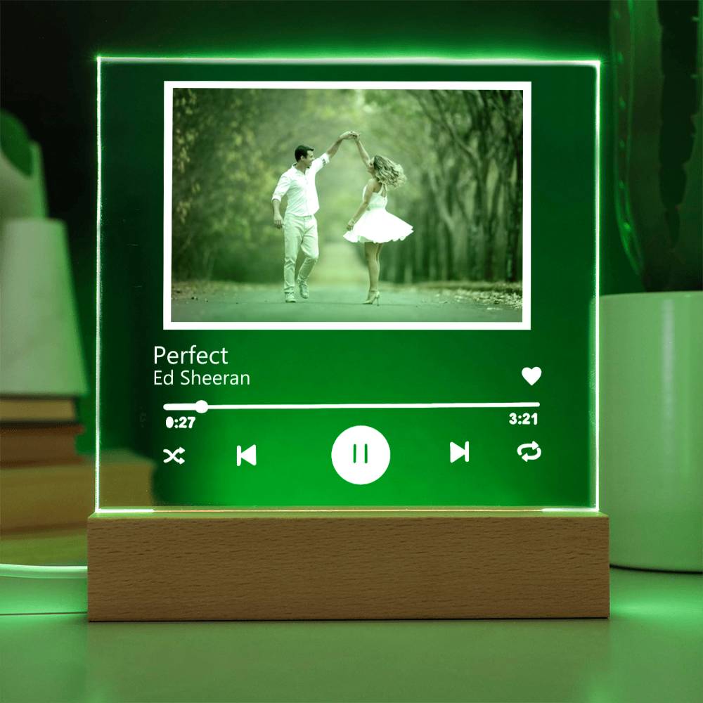 Personalized Song Plaque With LED Light