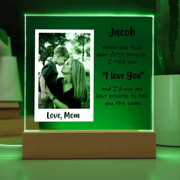 Custom Photo Acrylic Plaque From Mom