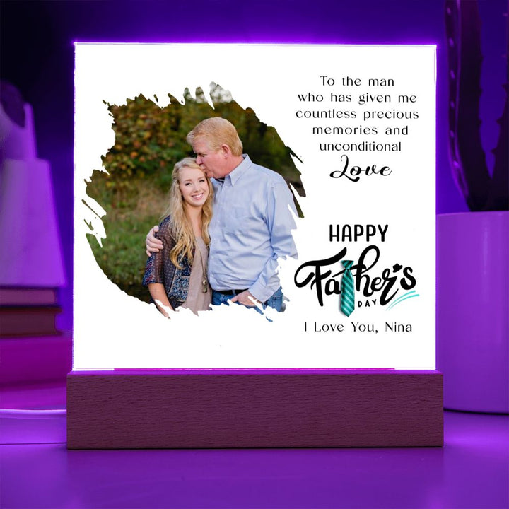 Personalized Father’s Day Acrylic Plaque from Daughter