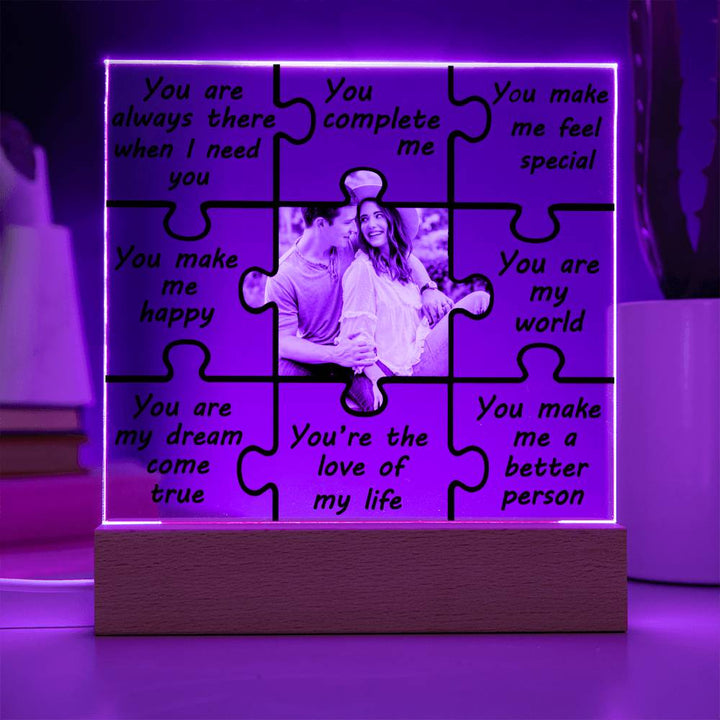 Personalized Love Puzzle Photo Frame Gift
