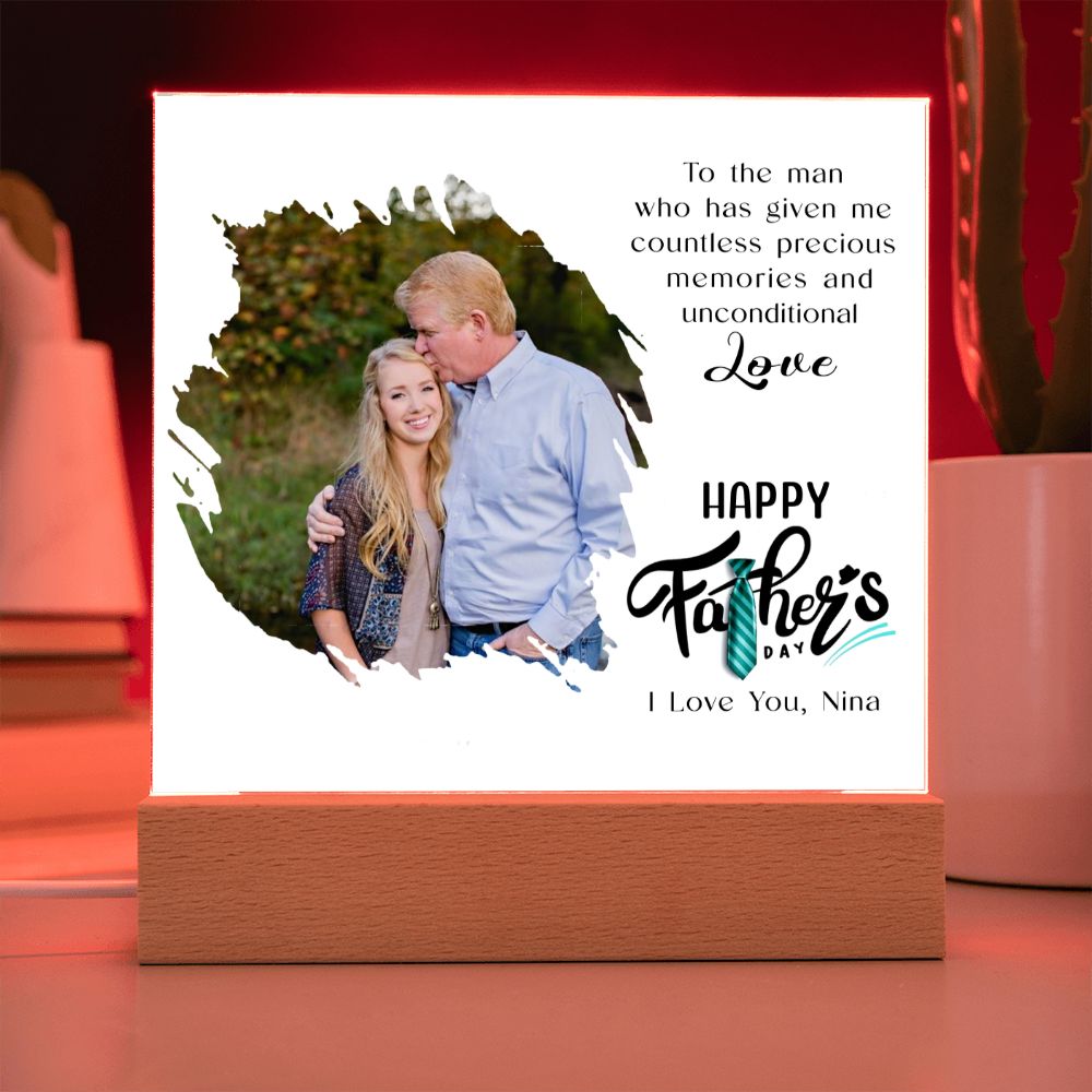 Personalized Father’s Day Acrylic Plaque from Daughter