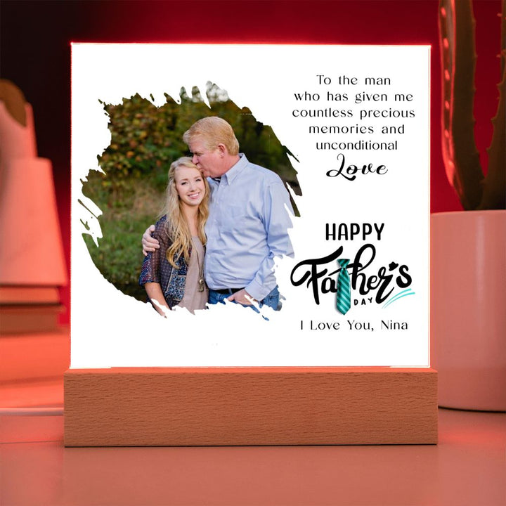 Personalized Father’s Day Acrylic Plaque from Daughter