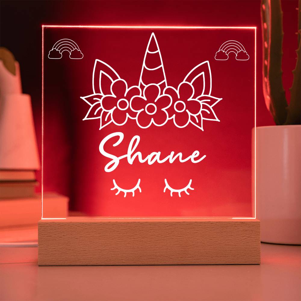Personalized Unicorn Name LED Acrylic Sign